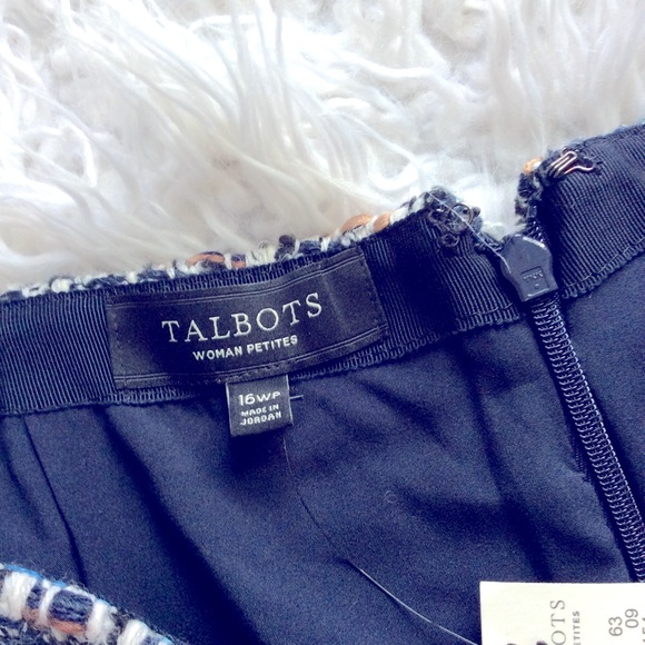 NWT Talbots Wool Blend Tweed Boot Skirt - Picture 4 of 6